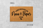 Custom Grandparents Doormat: 'No Place Like Nana and Papa's' - Coir Mat