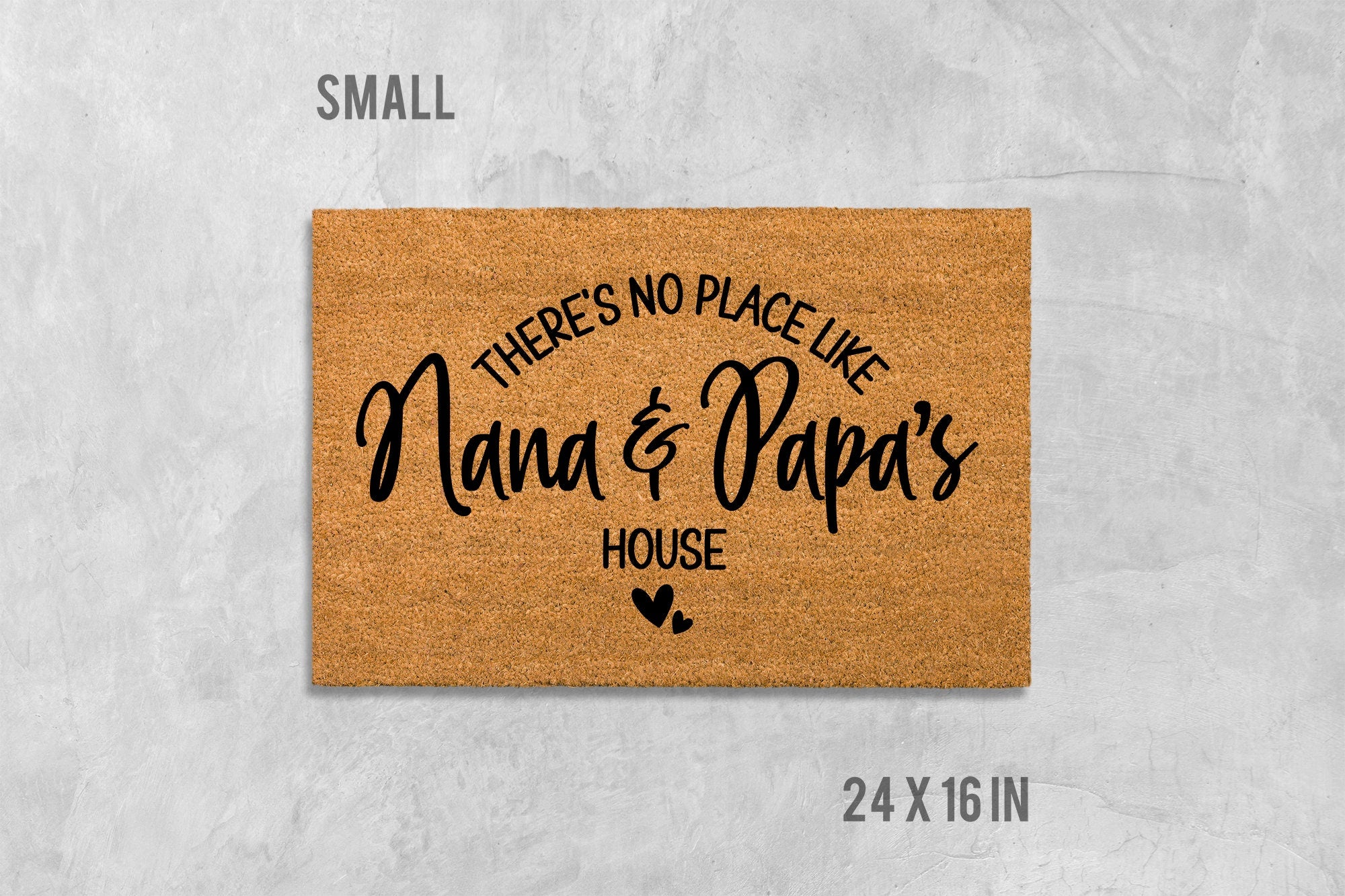 Custom Grandparents Doormat: 'No Place Like Nana and Papa's' - Coir Mat