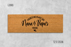 Custom Grandparents Doormat: 'No Place Like Nana and Papa's' - Coir Mat