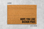Funny Bichon Poo Doormat - Coir Welcome Mat (Latex Backing)