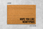 Dog Doormat: Newfypoo Design - Natural Coir, Latex Backing