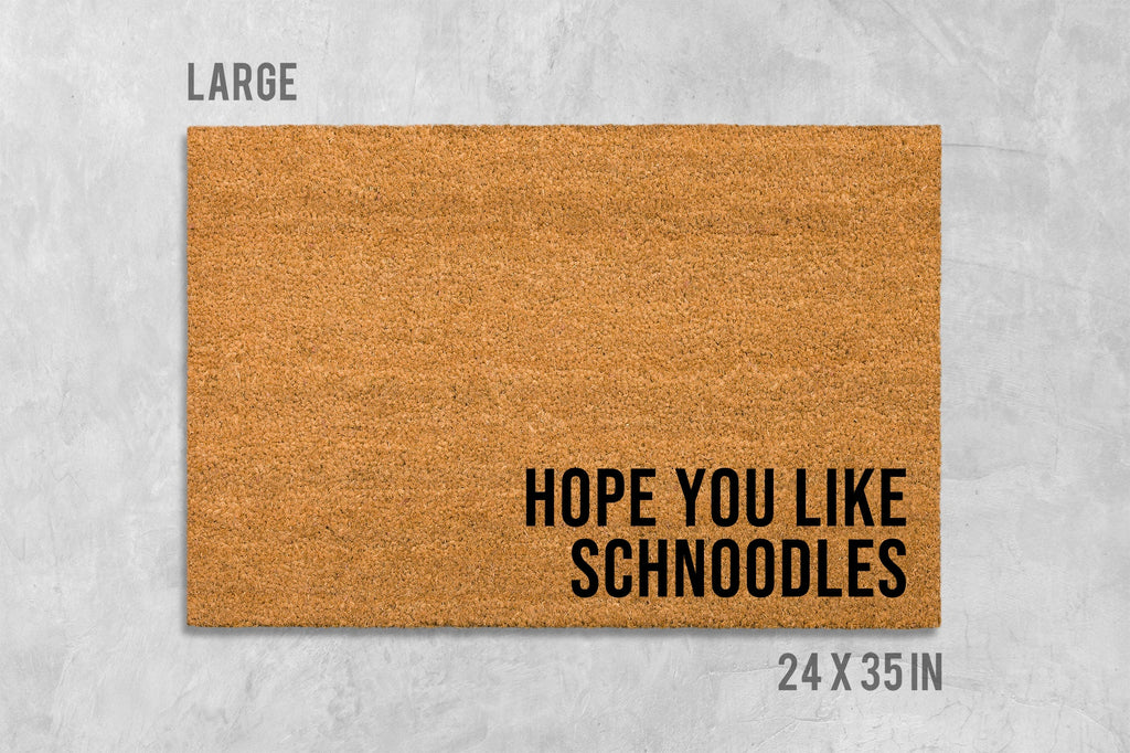 Schnoodle Doormat: Durable Coir Mat - Dog Welcome Rug - Latex Backing