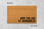 St. Berdoodle Doormat: Natural Coir Dog Mat for Front Door
