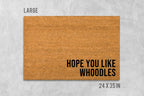 Whoodle Dog Doormat Natural Coir + Latex Welcome Mat