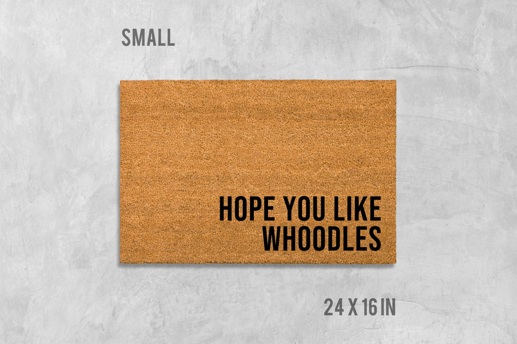 Whoodle Dog Doormat Natural Coir + Latex Welcome Mat