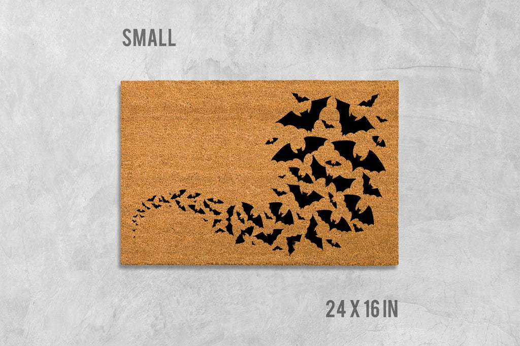 Funny Halloween Bat Doormat (Natural Coir, Outdoor)