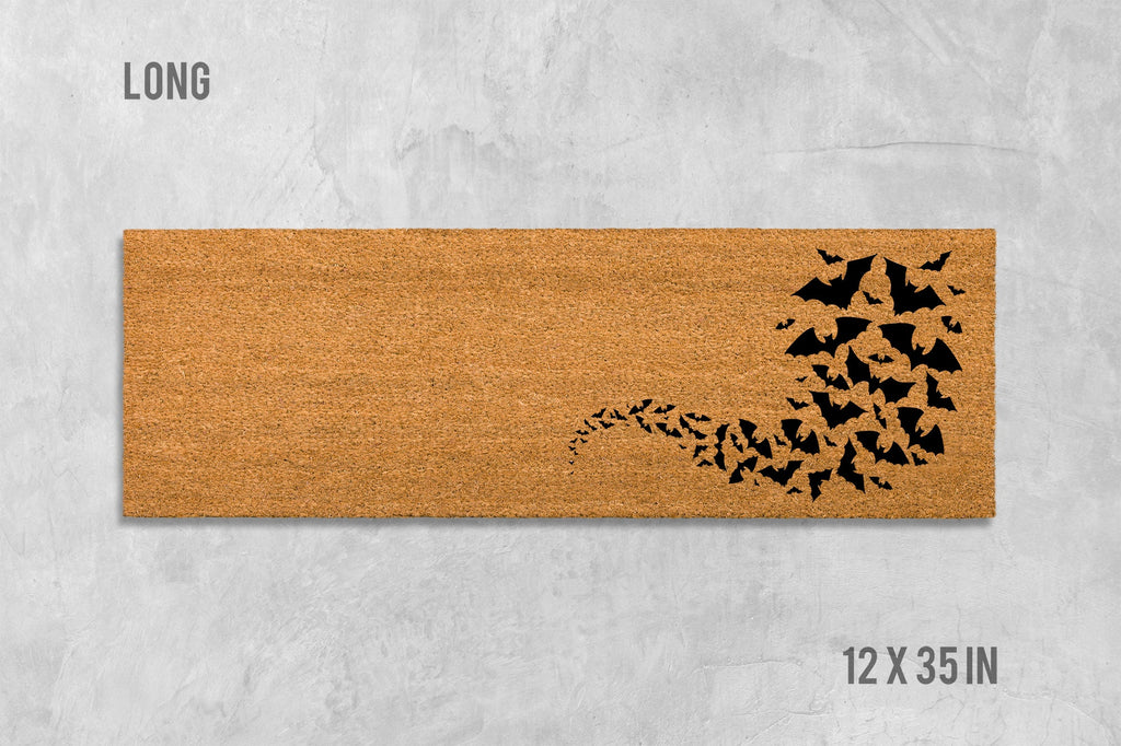 Funny Halloween Bat Doormat (Natural Coir, Outdoor)