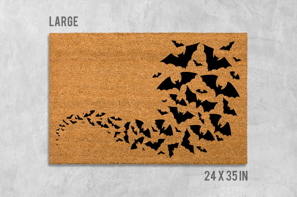 Funny Halloween Bat Doormat (Natural Coir, Outdoor)