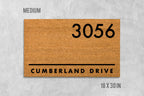 Custom Address Door Mat: Personalized (Natural Coir, Latex)