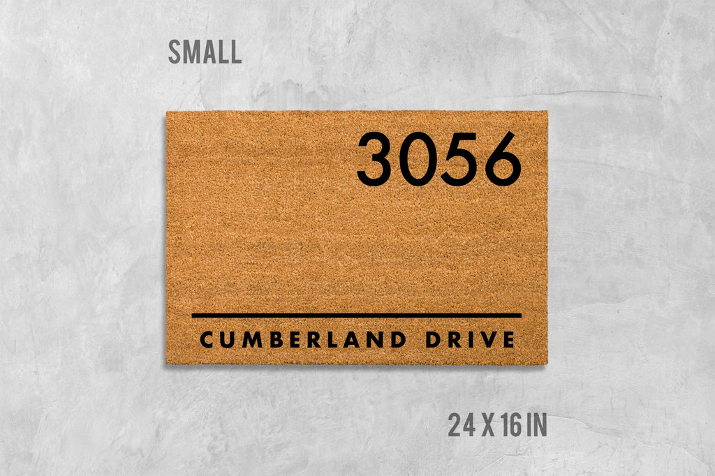 Custom Address Door Mat: Personalized (Natural Coir, Latex)