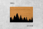 Doormat with Tree Line Design: Natural Coir - Latex Backing