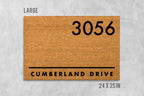 Custom Address Door Mat: Personalized (Natural Coir, Latex)