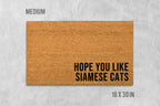 Siamese Cat Doormat: Natural Coir, Funny Welcome Mat
