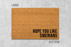 Funny Siberian Cat Doormat, Natural Coir (Welcome Mat)