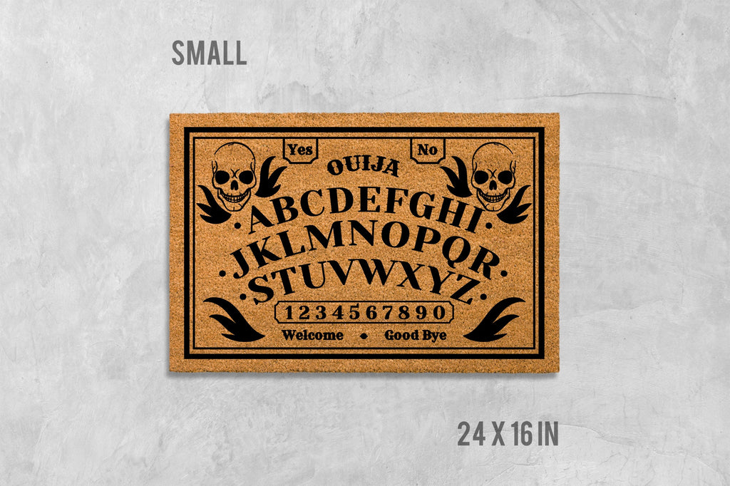 Ouija Board Doormat: Spooky Front Porch Mat (Coir, Latex)