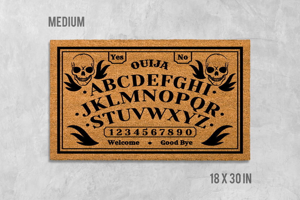 Ouija Board Doormat: Spooky Front Porch Mat (Coir, Latex)