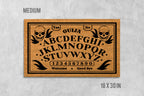 Ouija Board Doormat: Spooky Front Porch Mat (Coir, Latex)