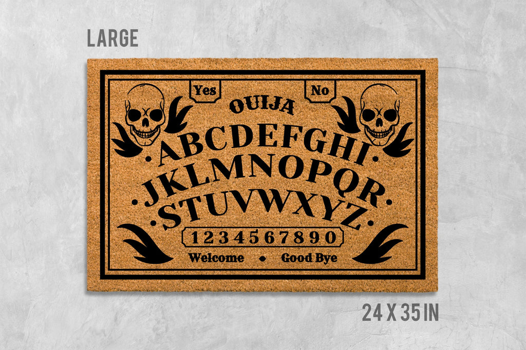 Ouija Board Doormat: Spooky Front Porch Mat (Coir, Latex)