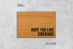 Funny Siberian Cat Doormat, Natural Coir (Welcome Mat)