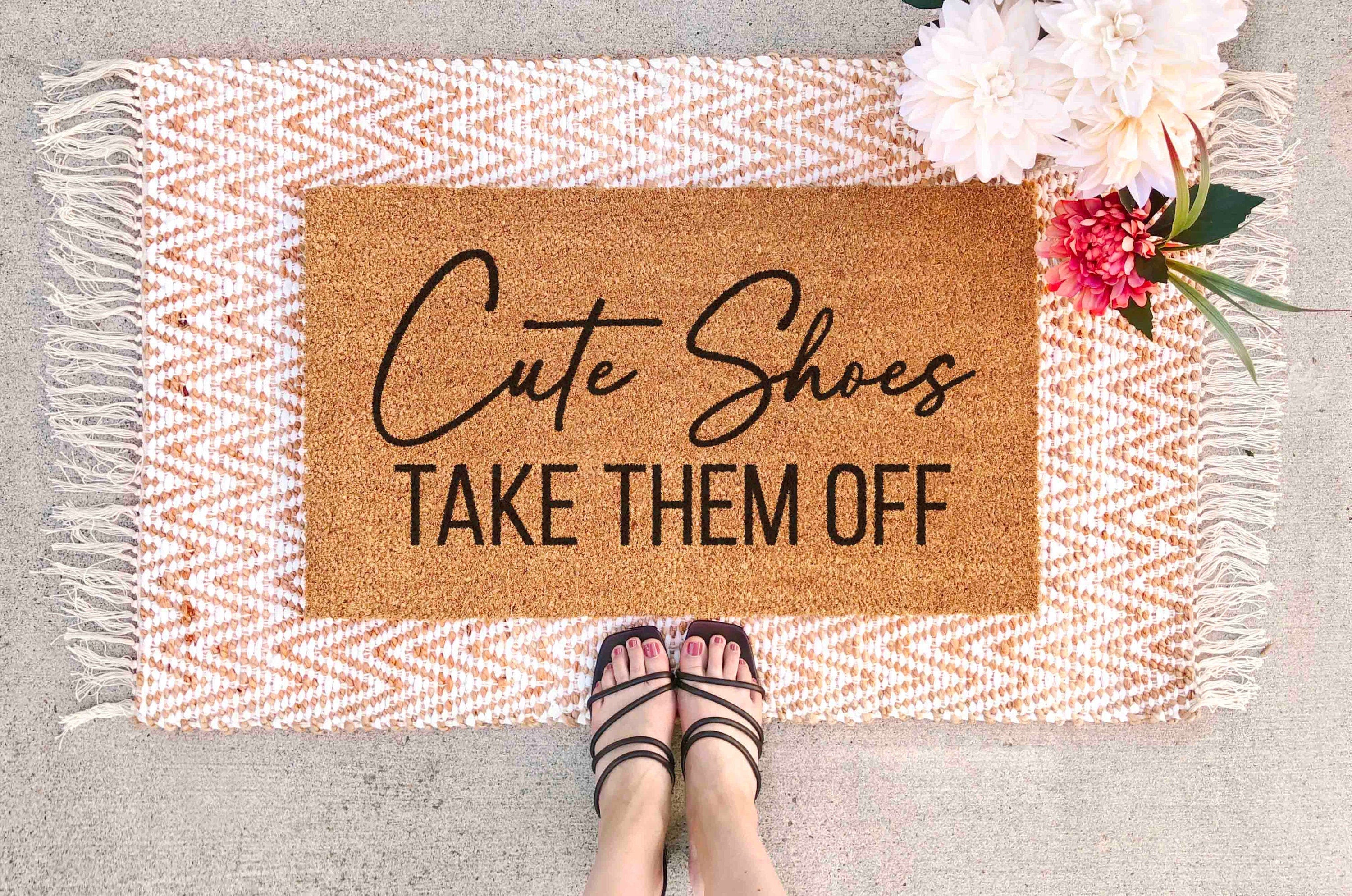 Doormat Funny Doormat Shoes Door Mat Funny New Home Gift Shoes Off Doormat Home Decor Funny Unique Gift for Family Doormat Custom Doormat