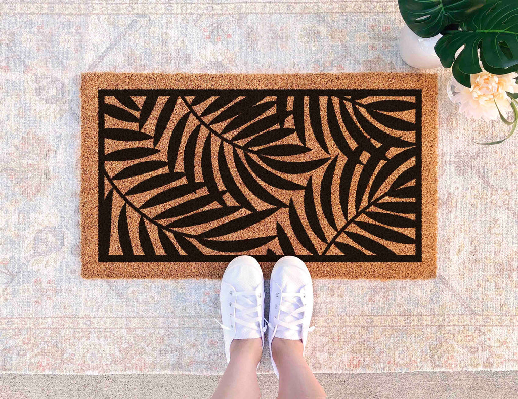 Unique Gift Floral Doormat Custom Welcome Mat Funny Doormat Funny Gift Leaves Doormat Modern Door Mat Modern Welcome Mat Housewarming Gifts
