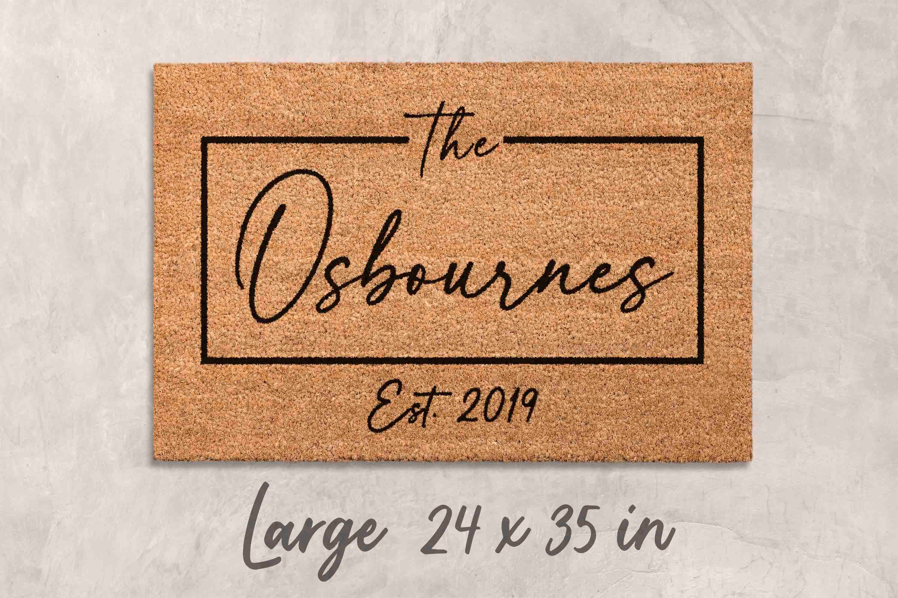 Doormat Custom Gift Personalized Decor Custom Last Name Mat Family Name Door Mat Custom Mat Newlywed Gift Personalized Housewarming Gifts