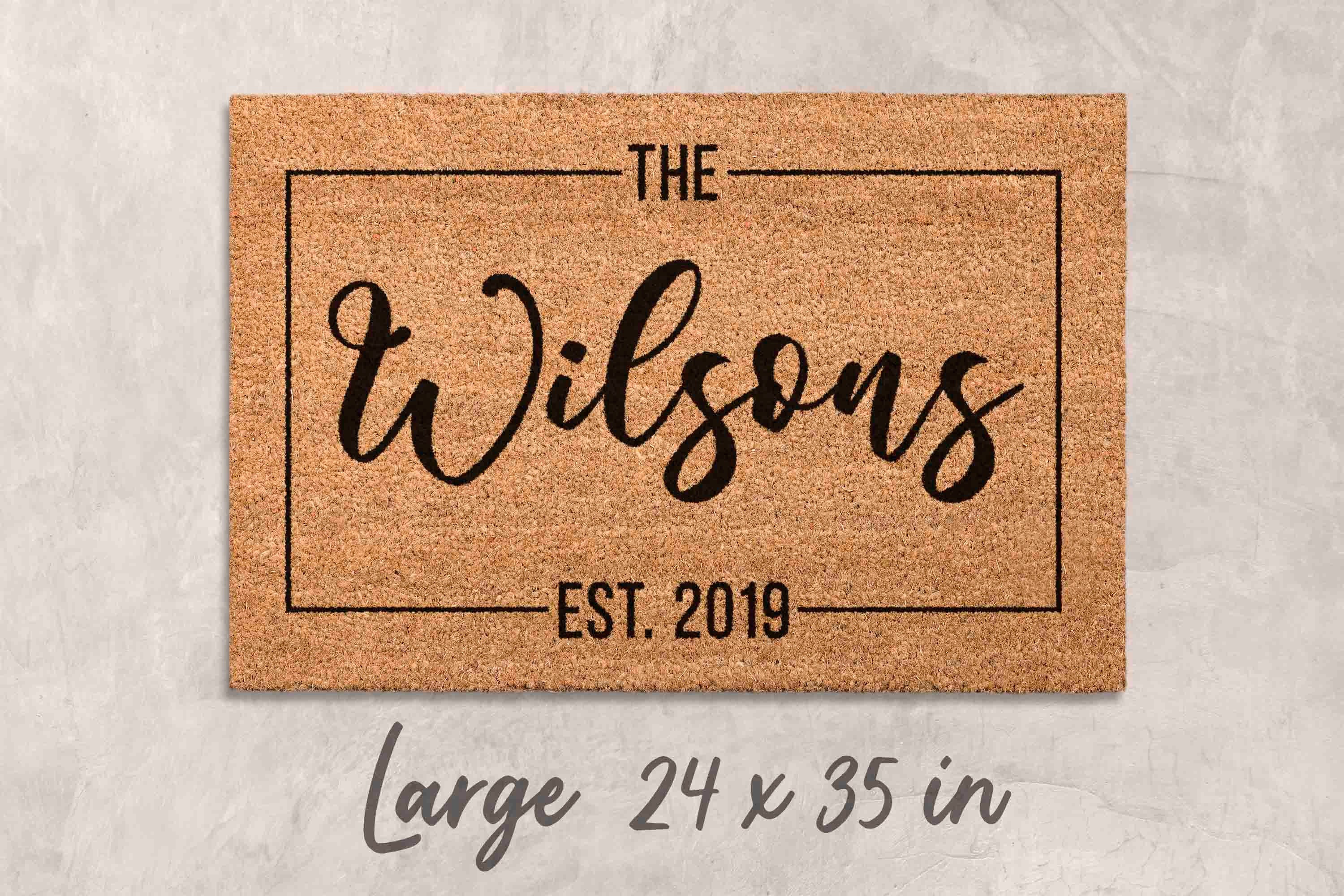 Doormat Custom Gift Personalized Decor Custom Last Name Mat Family Name Door Mat Custom Mat Newlywed Gift Personalized Housewarming Gifts