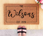 Doormat Custom Gift Personalized Decor Custom Last Name Mat Family Name Door Mat Custom Mat Newlywed Gift Personalized Housewarming Gifts