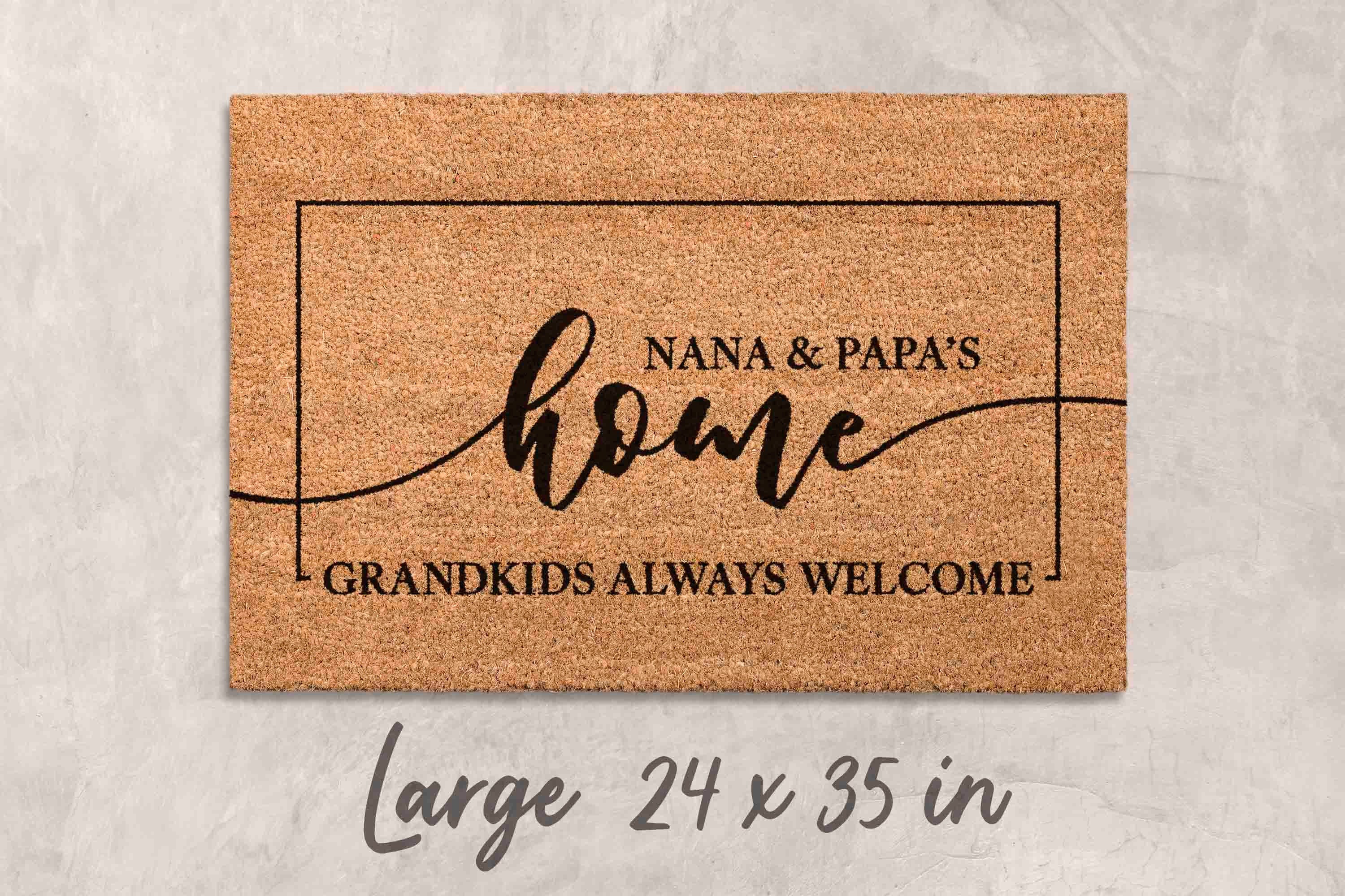 Gift Grandparents Gift Fathers Day Gift Mothers Day Decor Doormat Custom Doormat Personalized Grandparents Day Gift Housewarming Gift Decor