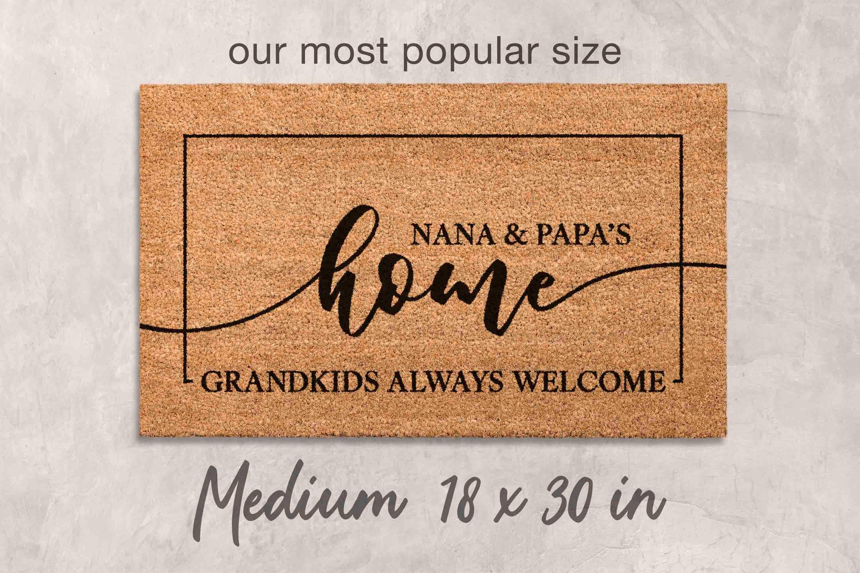 Gift Grandparents Gift Fathers Day Gift Mothers Day Decor Doormat Custom Doormat Personalized Grandparents Day Gift Housewarming Gift Decor