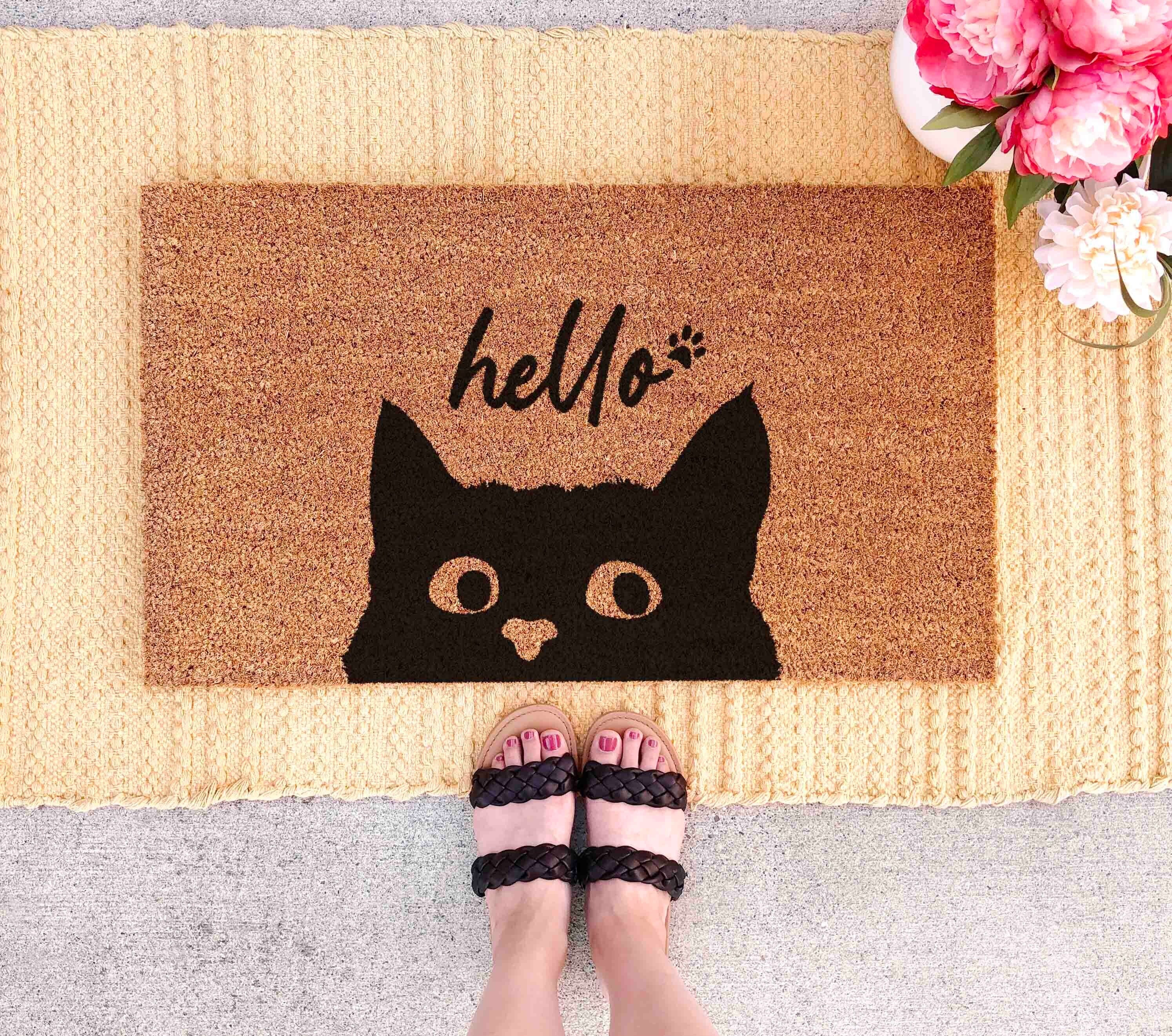 Doormat Cat Gifts for Cat Owner Gift Cat Unique Cat Gift Funny Cat Gift Cat Owner Gift Doormat Custom Doormat Personalized Decor Cats Decor