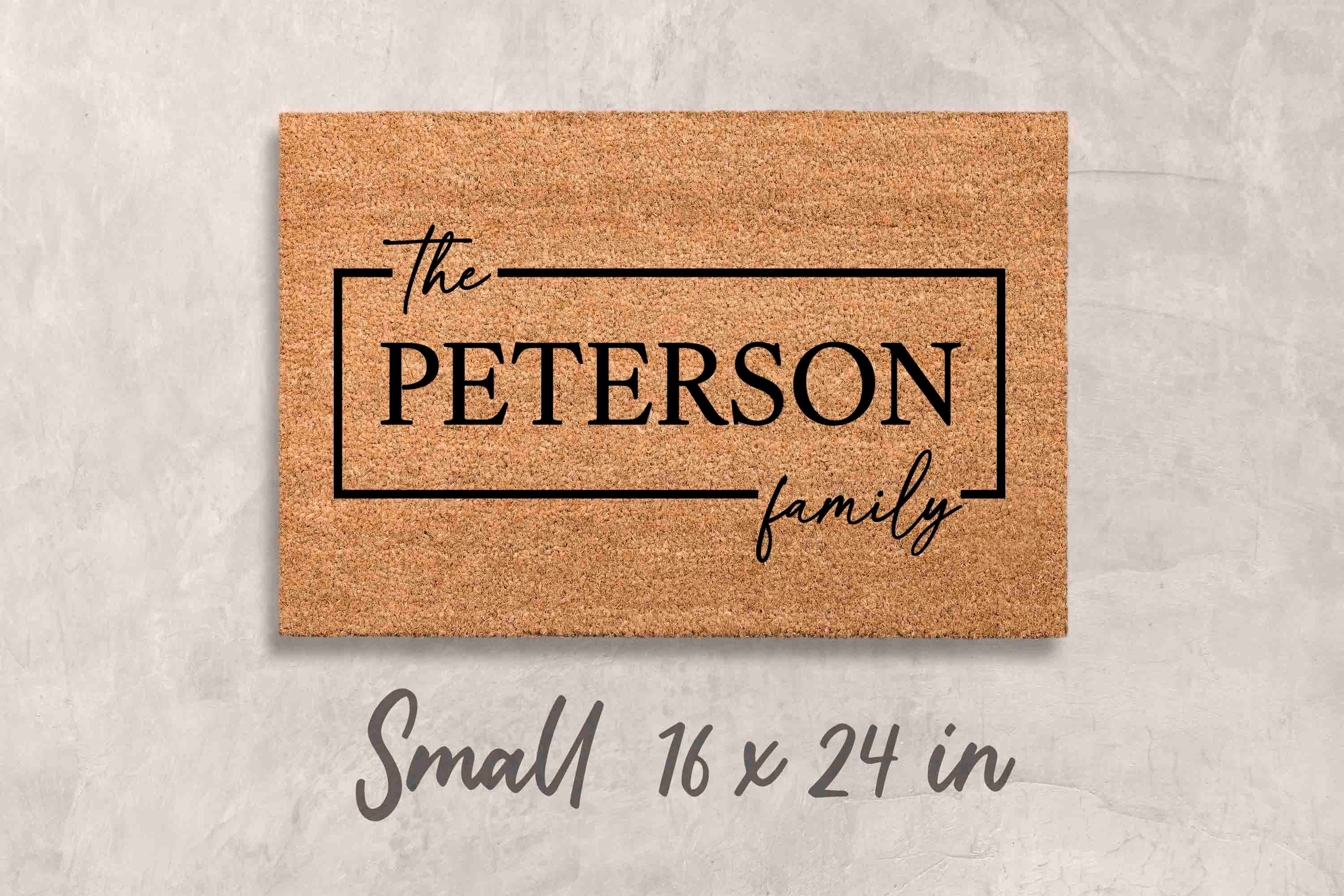 Doormat Custom Gift Personalized Decor Custom Last Name Mat Family Name Door Mat Custom Mat Newlywed Gift Personalized Housewarming Gifts