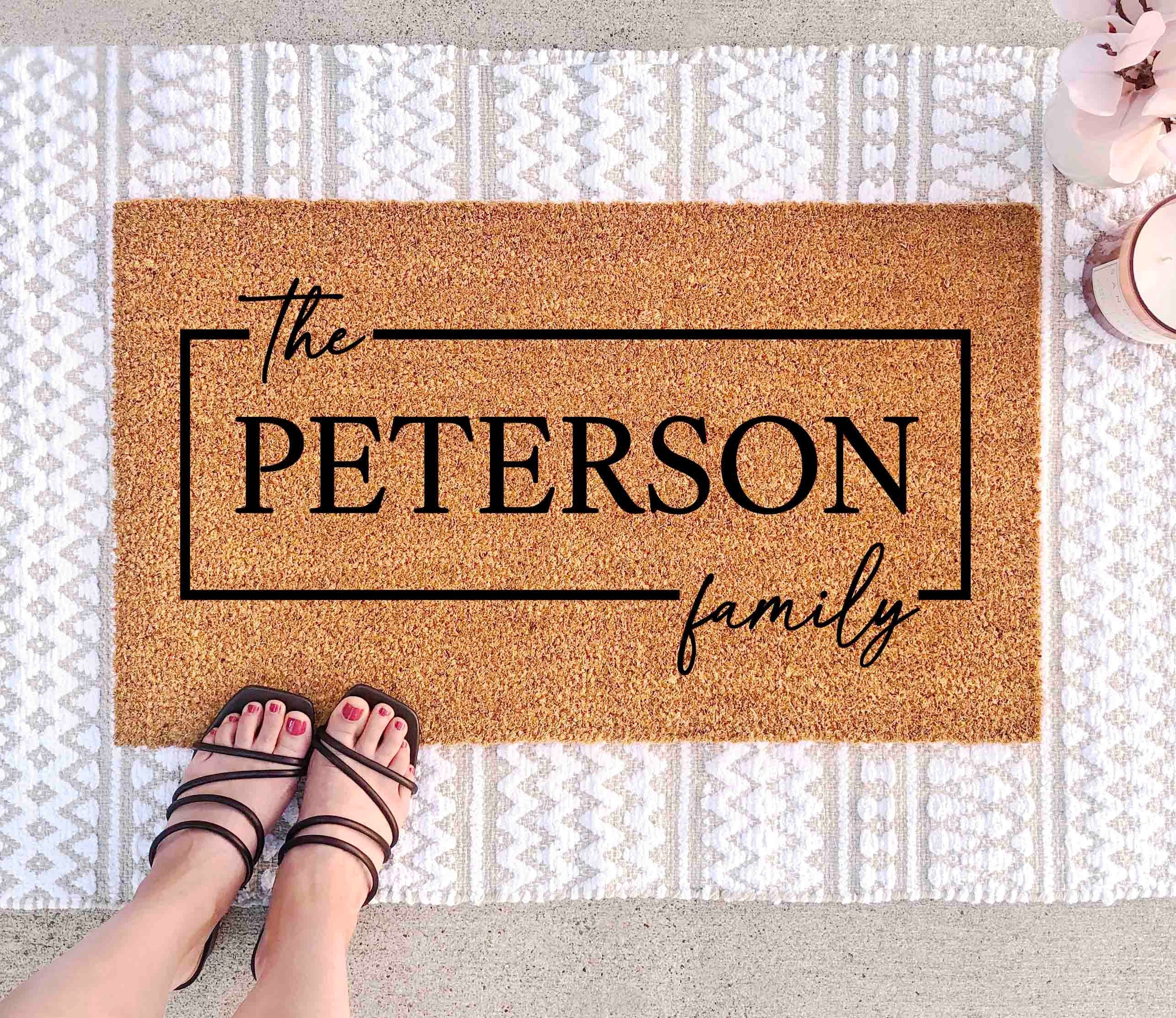 Doormat Custom Gift Personalized Decor Custom Last Name Mat Family Name Door Mat Custom Mat Newlywed Gift Personalized Housewarming Gifts