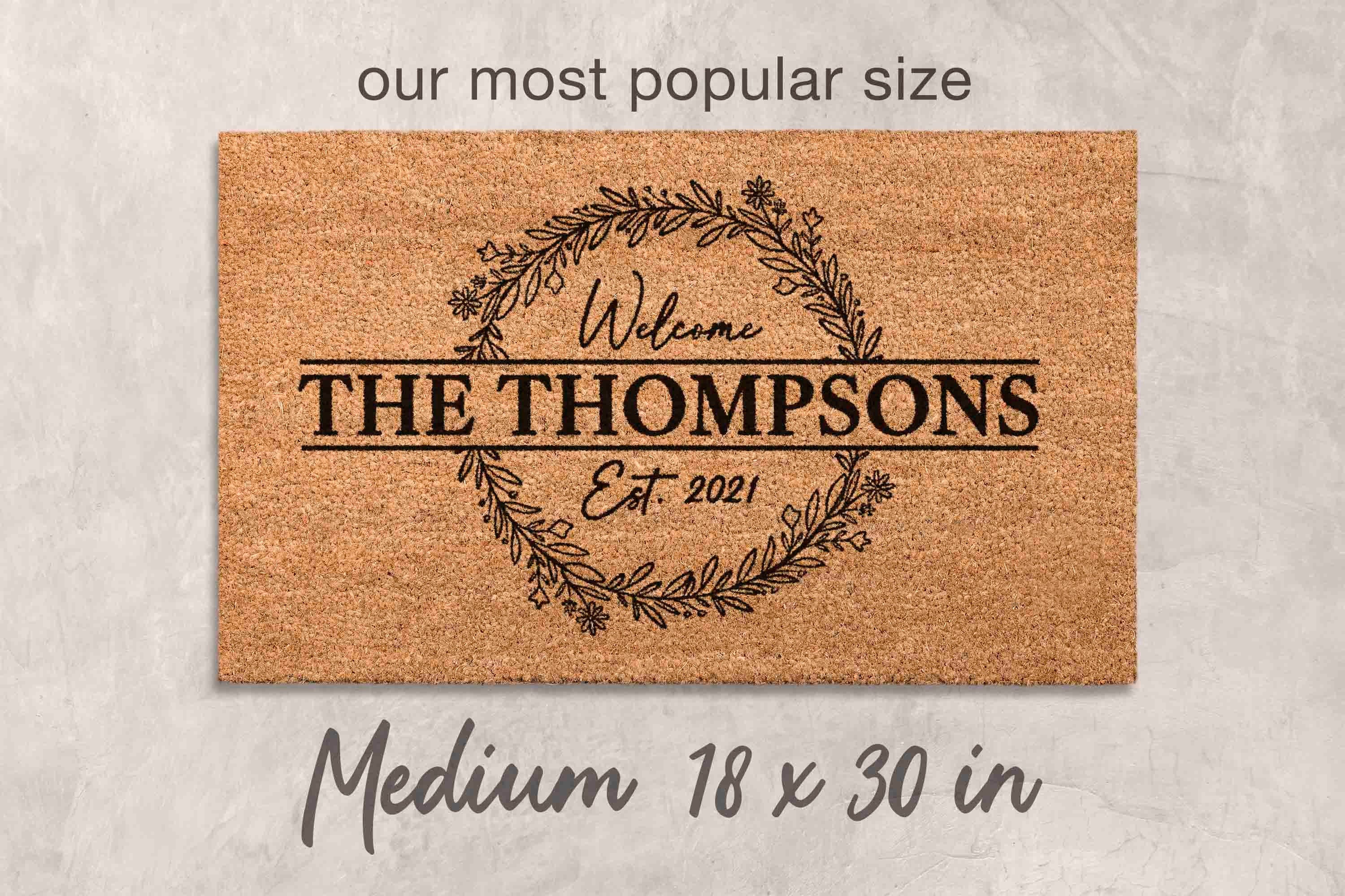 Doormat Custom Gift Personalized Decor Custom Last Name Mat Family Name Door Mat Custom Mat Newlywed Gift Personalized Housewarming Gifts