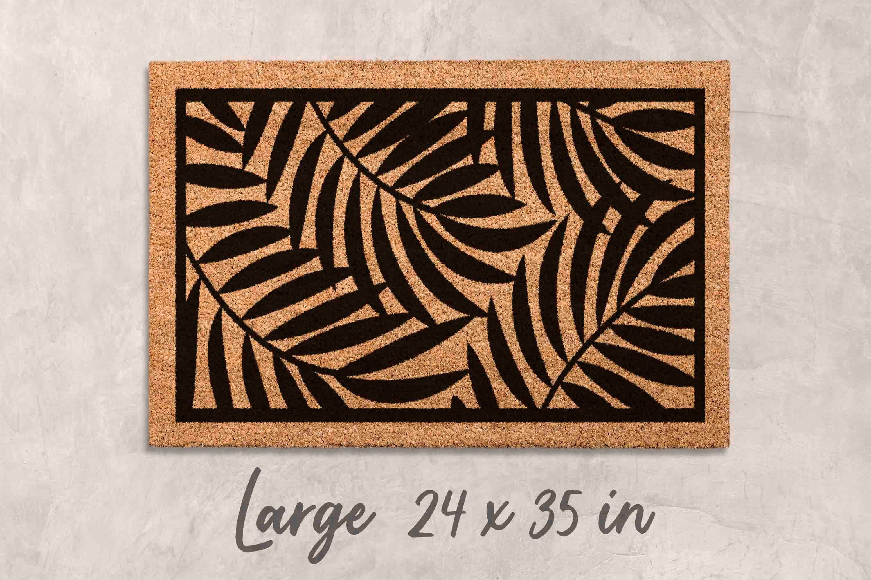 Unique Gift Floral Doormat Custom Welcome Mat Funny Doormat Funny Gift Leaves Doormat Modern Door Mat Modern Welcome Mat Housewarming Gifts