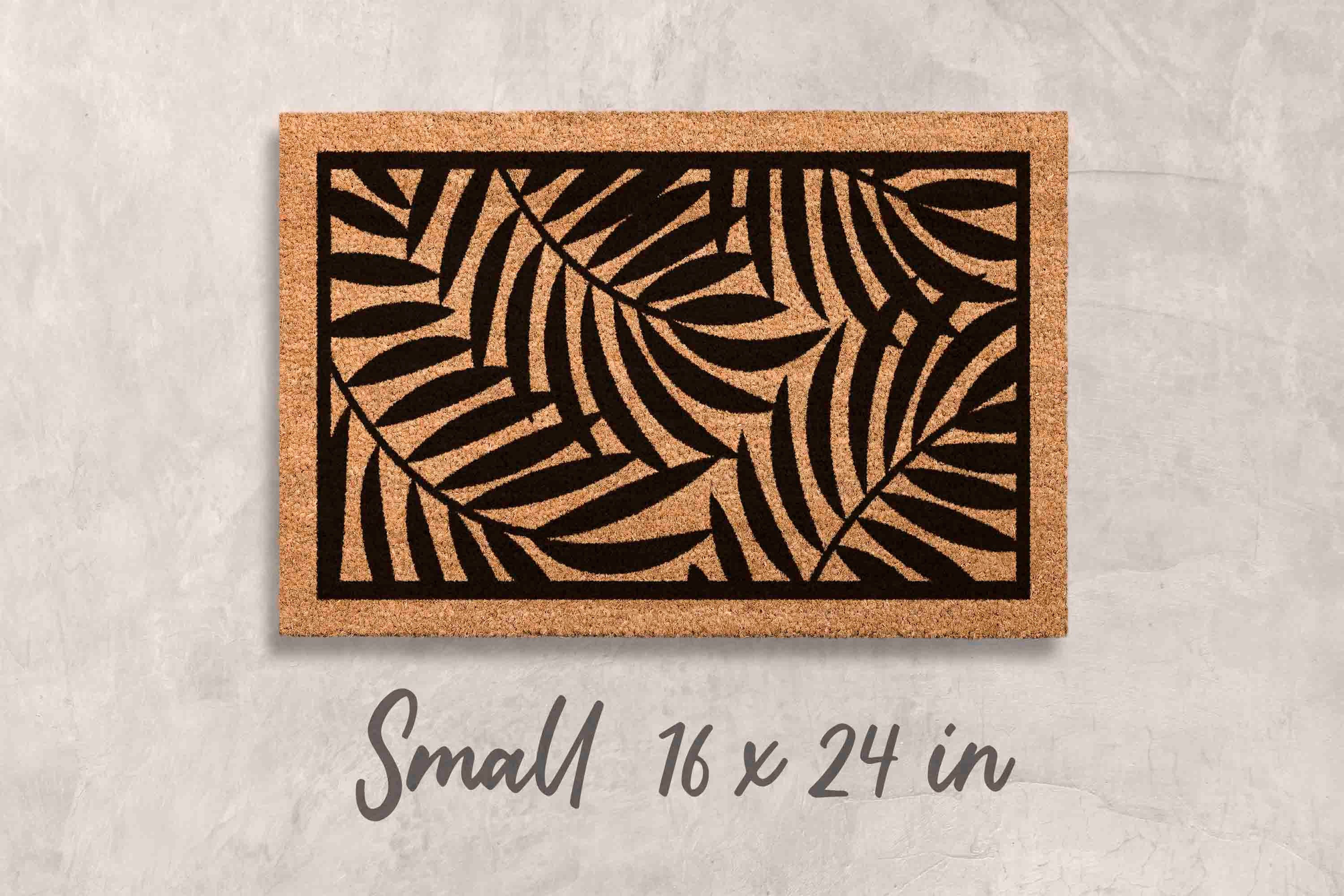 Unique Gift Floral Doormat Custom Welcome Mat Funny Doormat Funny Gift Leaves Doormat Modern Door Mat Modern Welcome Mat Housewarming Gifts