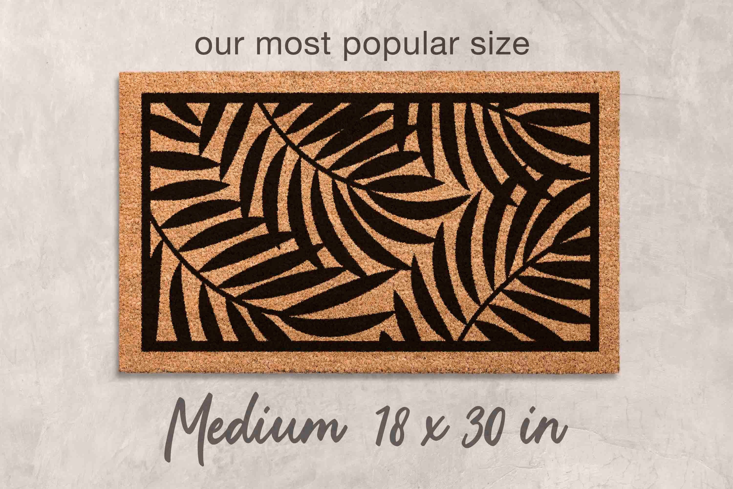 Unique Gift Floral Doormat Custom Welcome Mat Funny Doormat Funny Gift Leaves Doormat Modern Door Mat Modern Welcome Mat Housewarming Gifts
