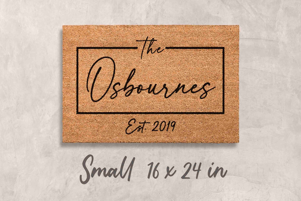 Doormat Custom Gift Personalized Decor Custom Last Name Mat Family Name Door Mat Custom Mat Newlywed Gift Personalized Housewarming Gifts
