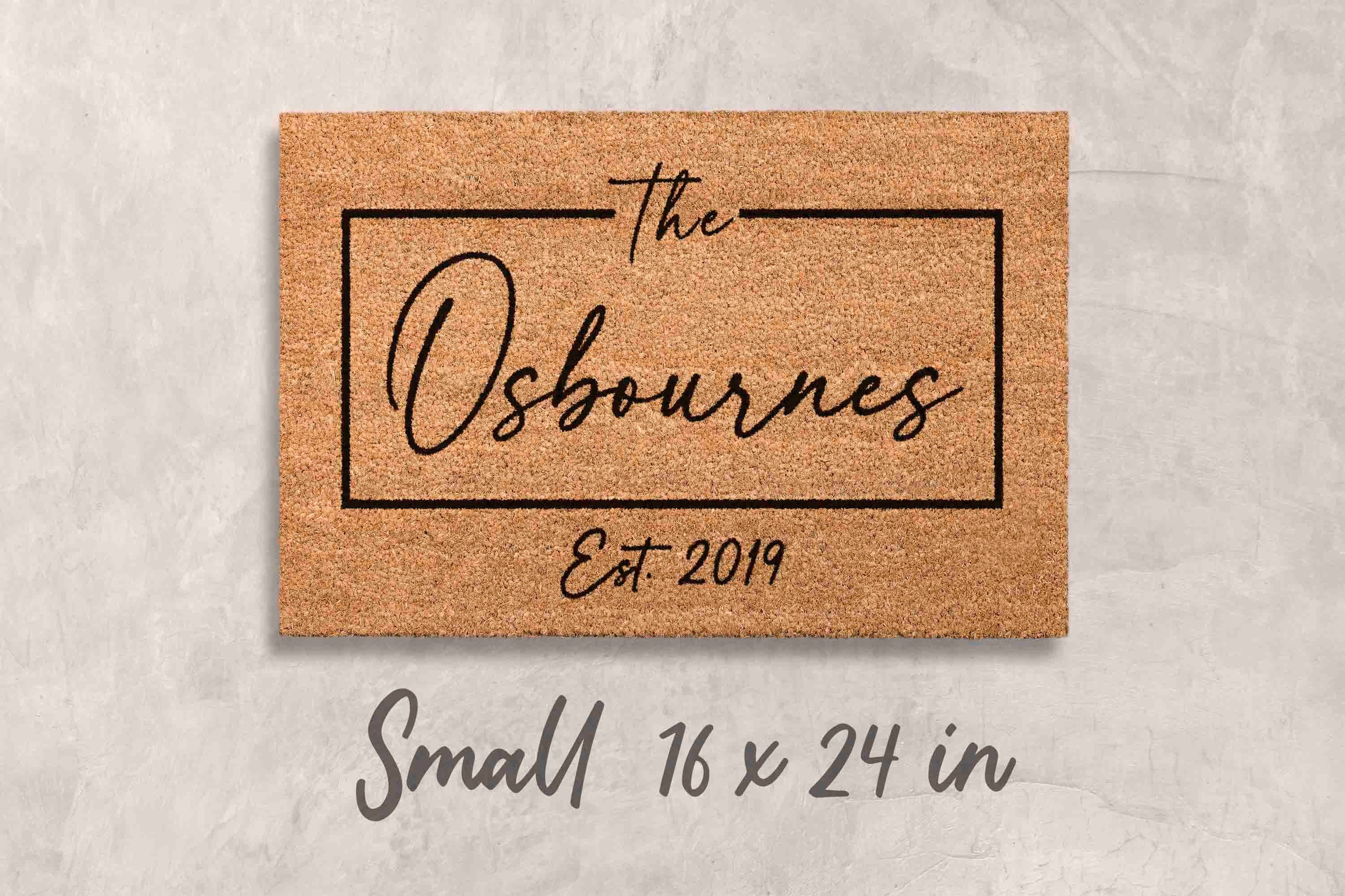 Doormat Custom Gift Personalized Decor Custom Last Name Mat Family Name Door Mat Custom Mat Newlywed Gift Personalized Housewarming Gifts
