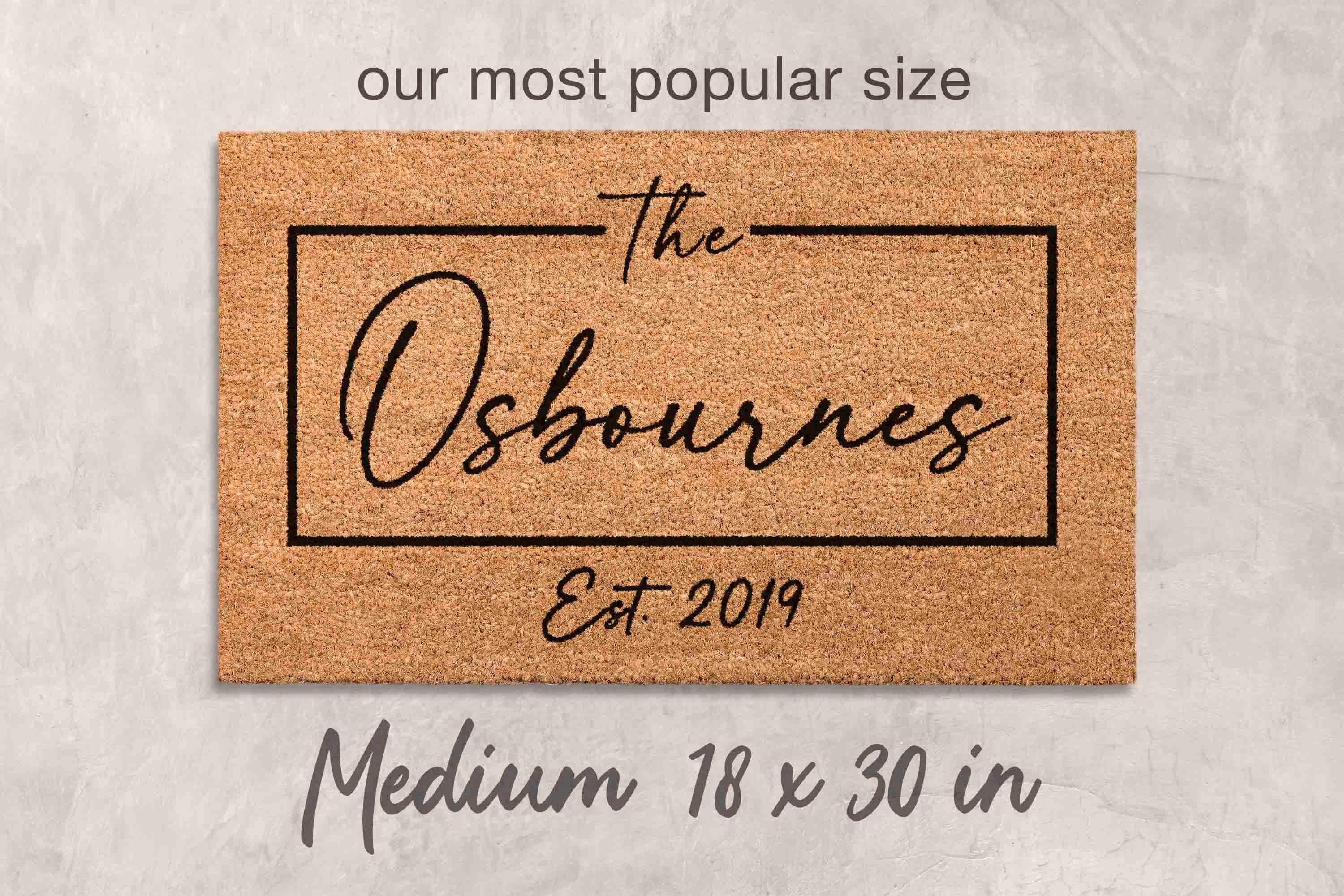 Doormat Custom Gift Personalized Decor Custom Last Name Mat Family Name Door Mat Custom Mat Newlywed Gift Personalized Housewarming Gifts