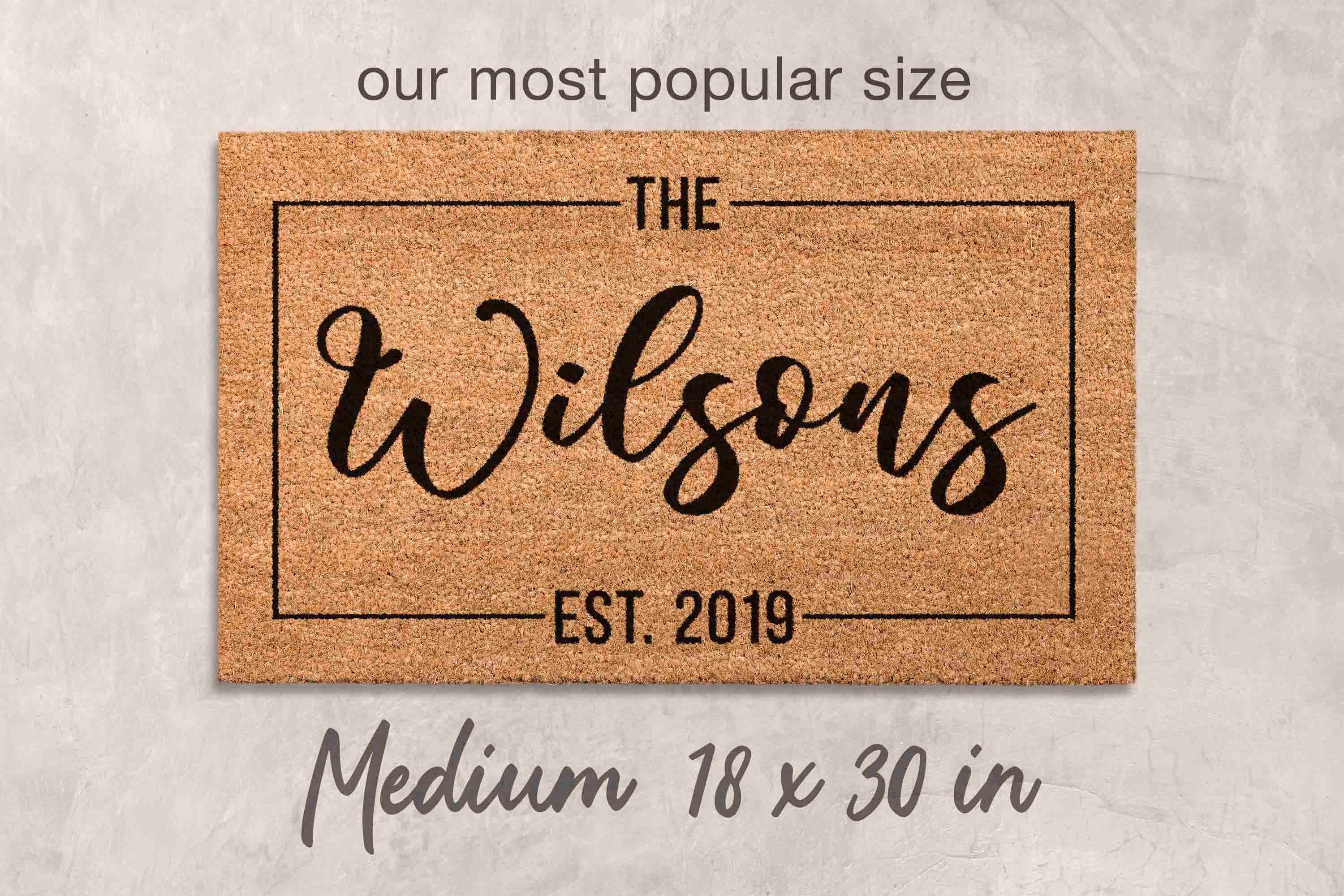 Doormat Custom Gift Personalized Decor Custom Last Name Mat Family Name Door Mat Custom Mat Newlywed Gift Personalized Housewarming Gifts