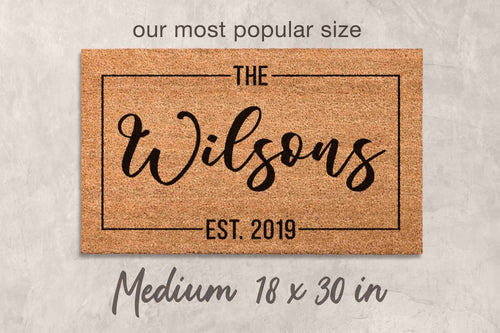 Doormat Custom Gift Personalized Decor Custom Last Name Mat Family Name Door Mat Custom Mat Newlywed Gift Personalized Housewarming Gifts