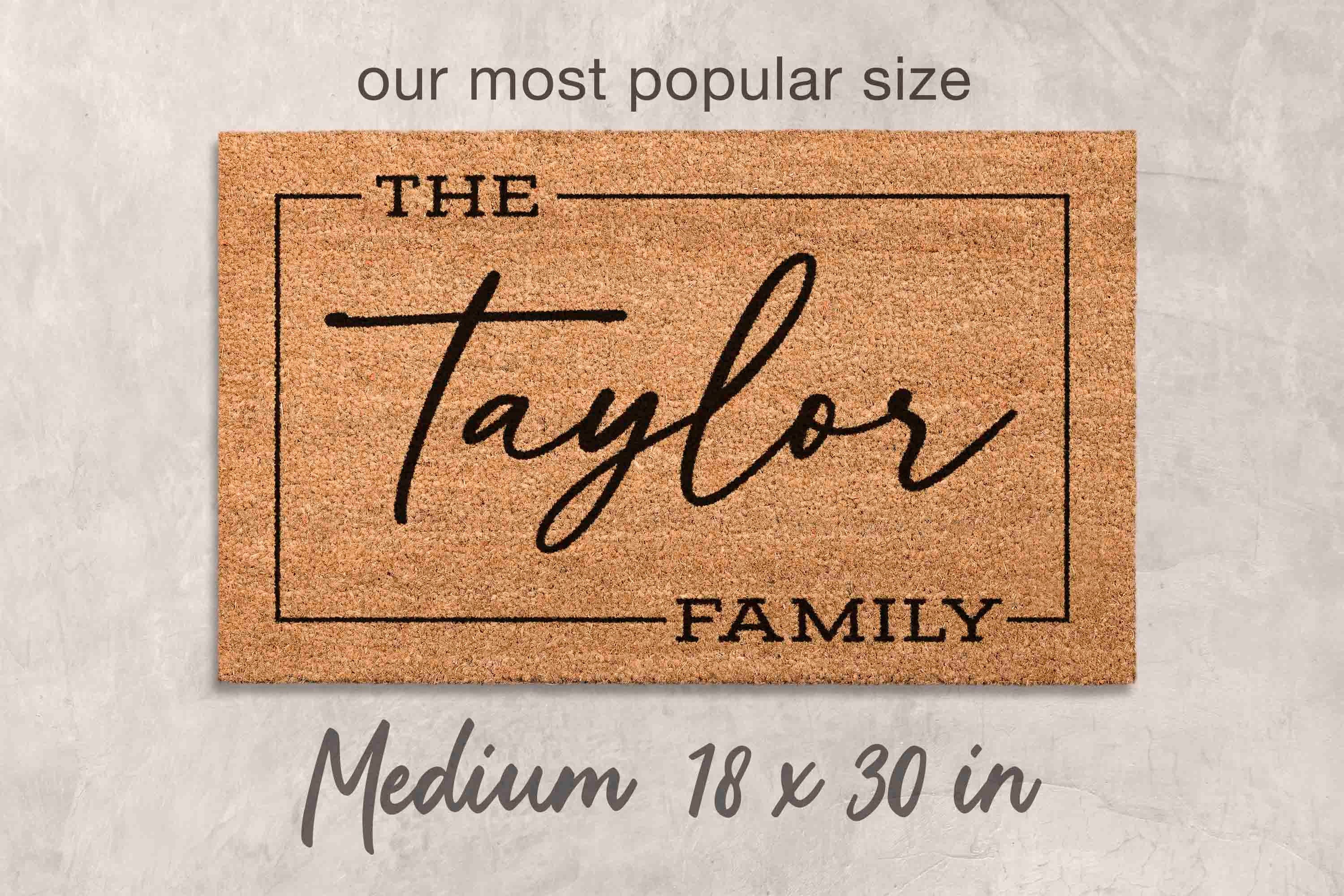 Doormat Custom Gift Personalized Decor Custom Last Name Mat Family Name Door Mat Custom Mat Newlywed Gift Personalized Housewarming Gifts
