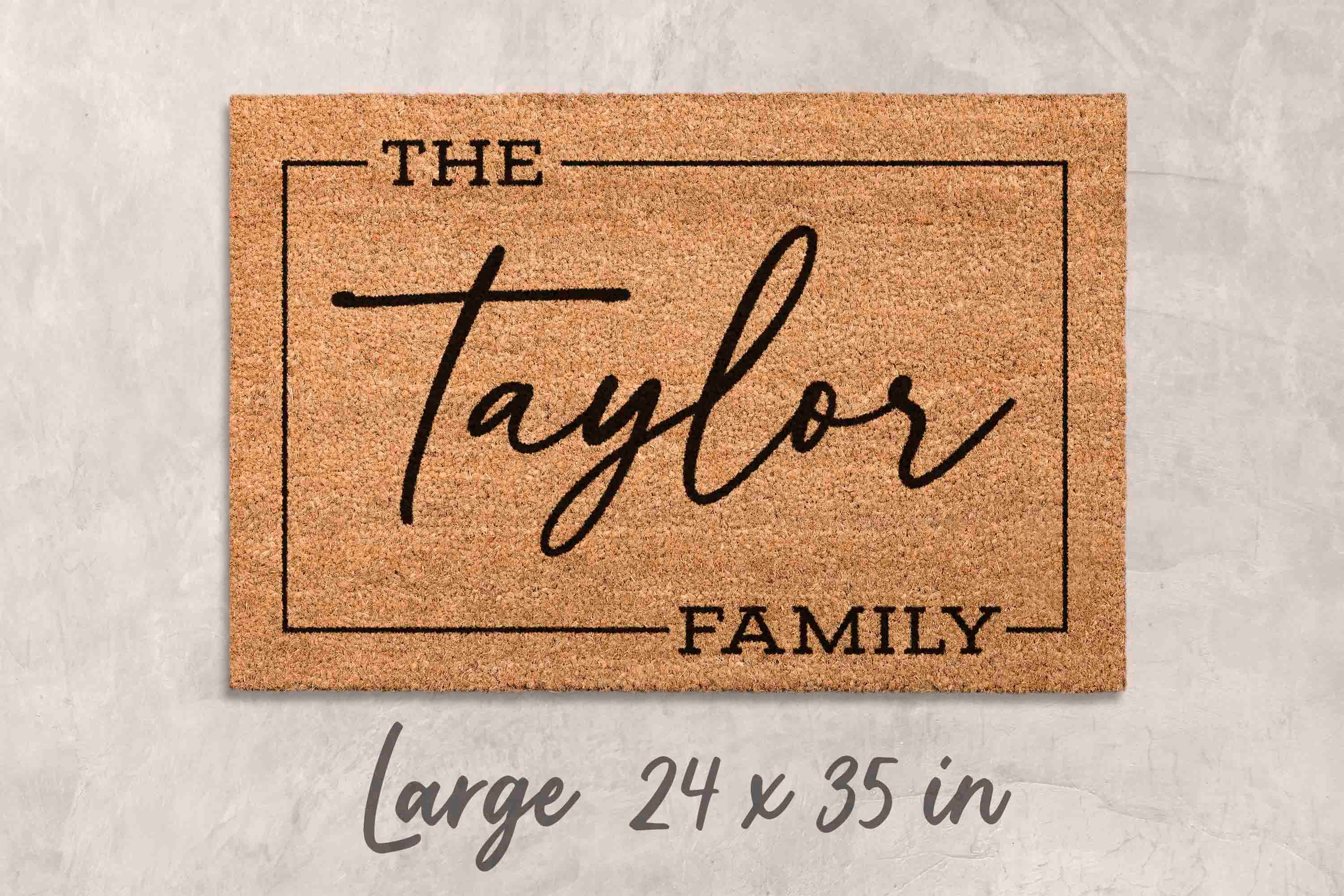 Doormat Custom Gift Personalized Decor Custom Last Name Mat Family Name Door Mat Custom Mat Newlywed Gift Personalized Housewarming Gifts