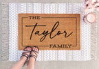 Doormat Custom Gift Personalized Decor Custom Last Name Mat Family Name Door Mat Custom Mat Newlywed Gift Personalized Housewarming Gifts