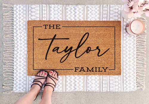Doormat Custom Gift Personalized Decor Custom Last Name Mat Family Name Door Mat Custom Mat Newlywed Gift Personalized Housewarming Gifts