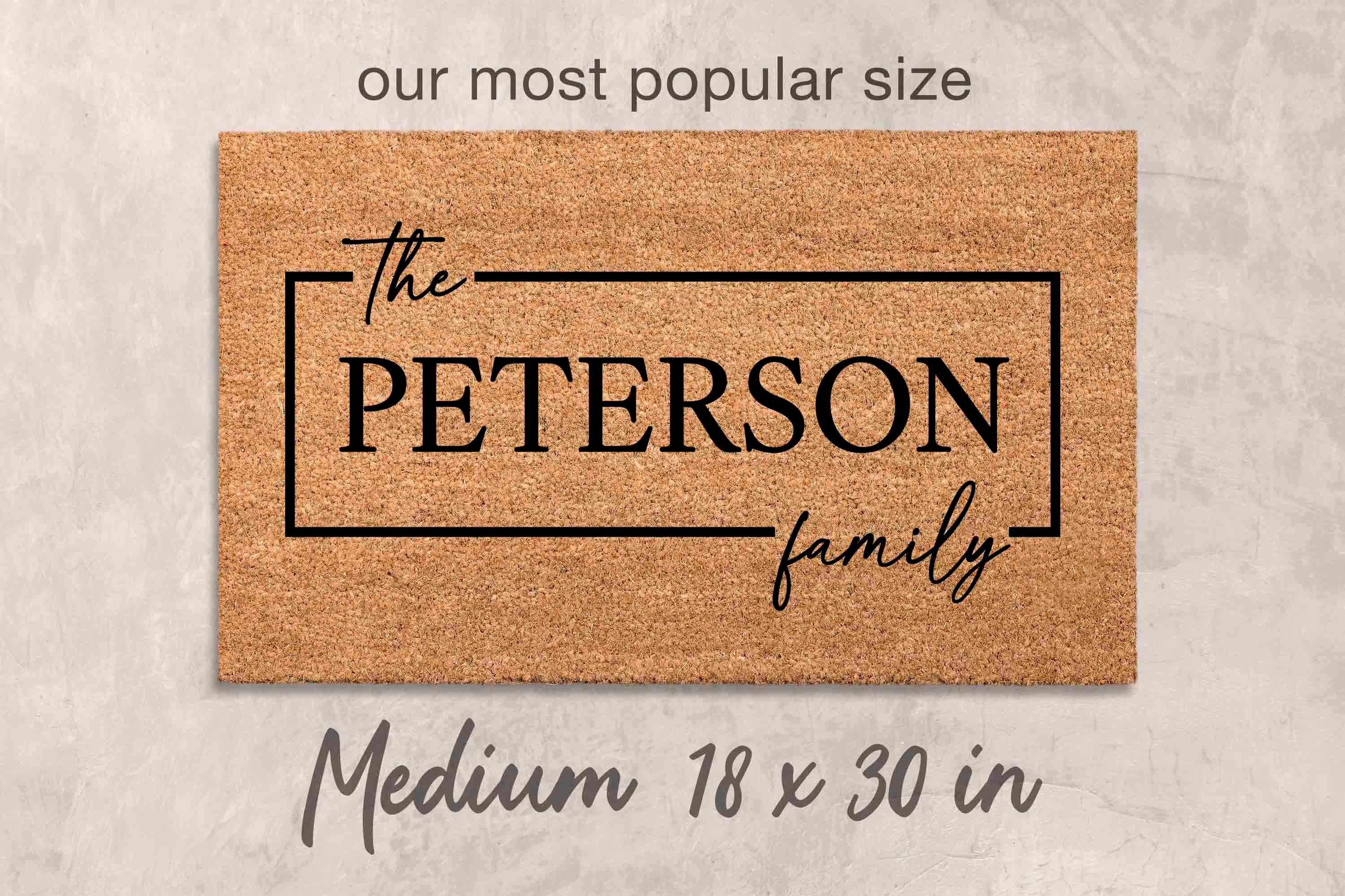 Doormat Custom Gift Personalized Decor Custom Last Name Mat Family Name Door Mat Custom Mat Newlywed Gift Personalized Housewarming Gifts