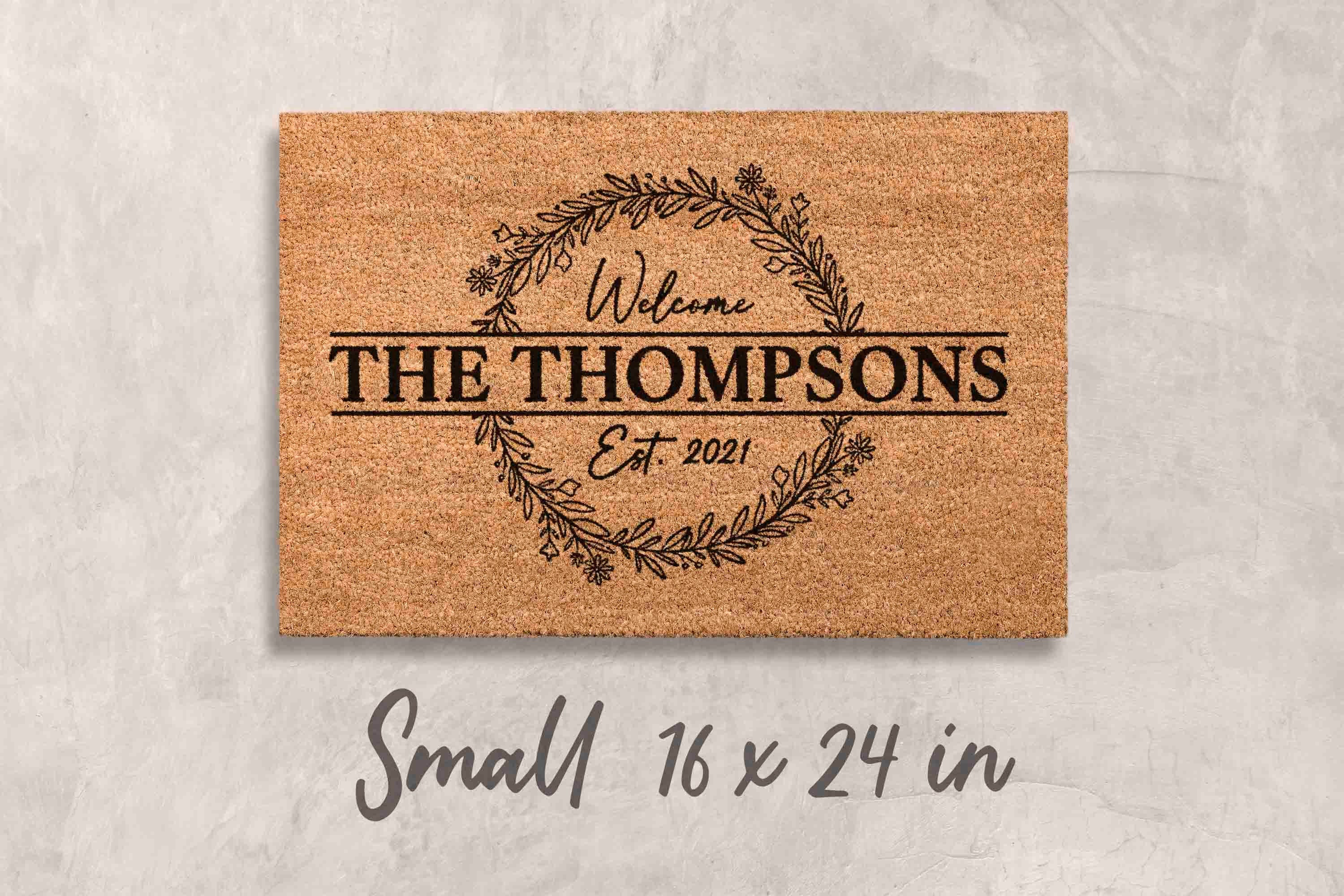 Doormat Custom Gift Personalized Decor Custom Last Name Mat Family Name Door Mat Custom Mat Newlywed Gift Personalized Housewarming Gifts
