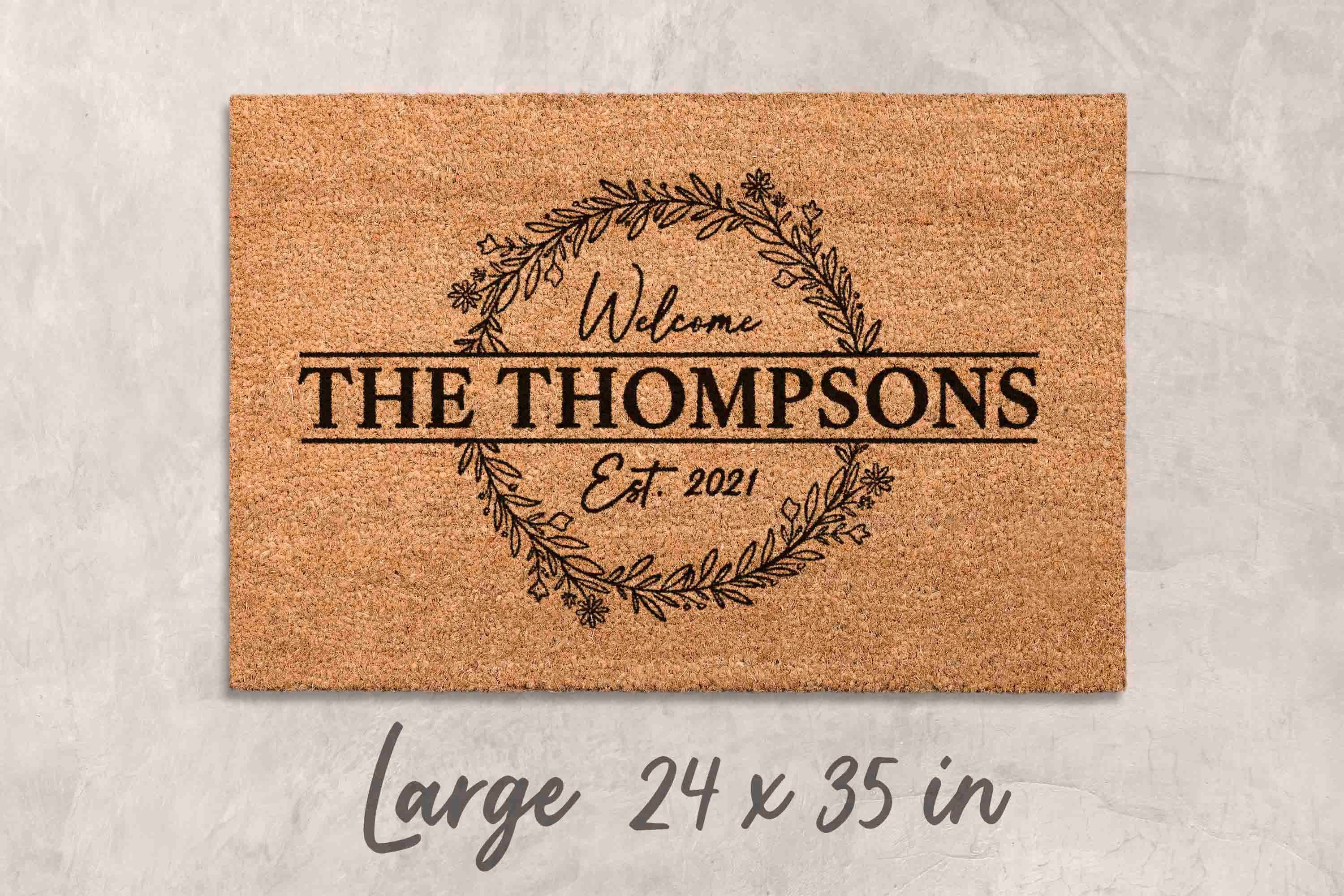 Doormat Custom Gift Personalized Decor Custom Last Name Mat Family Name Door Mat Custom Mat Newlywed Gift Personalized Housewarming Gifts