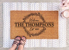 Doormat Custom Gift Personalized Decor Custom Last Name Mat Family Name Door Mat Custom Mat Newlywed Gift Personalized Housewarming Gifts